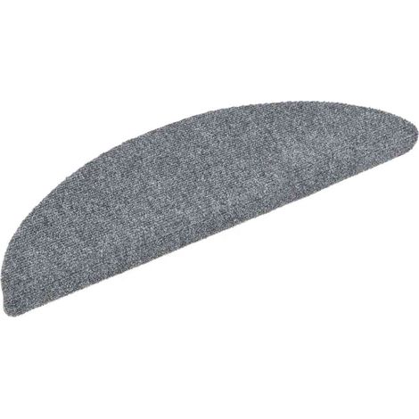 Self-adhesive Stair Mats 10 pcs Light Grey 56x17x cm Needle Punch vidaXL