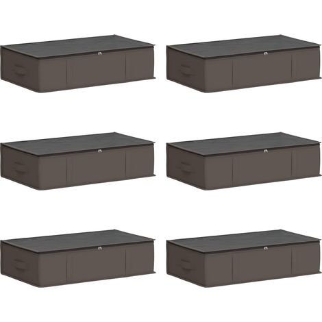 Aufbewahrungsbox mit transparentem Oberfenster 6 pcs Grau vidaXL