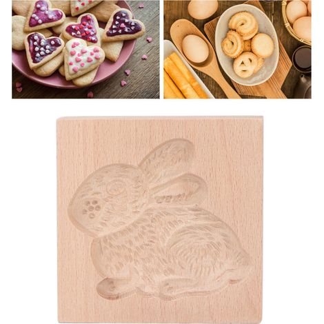 Ausstechformen aus Buchenholz mit Hasenmotiv (1/5)