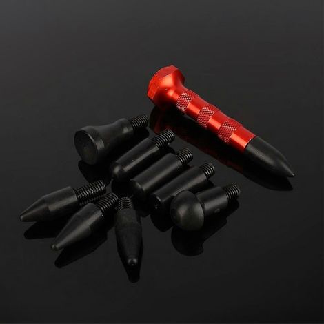 Reparaturstift mit 9 Aufsätzen zum Ausbeulen, Ausbeulen, Hagelschadenbeseitigung (1/5)