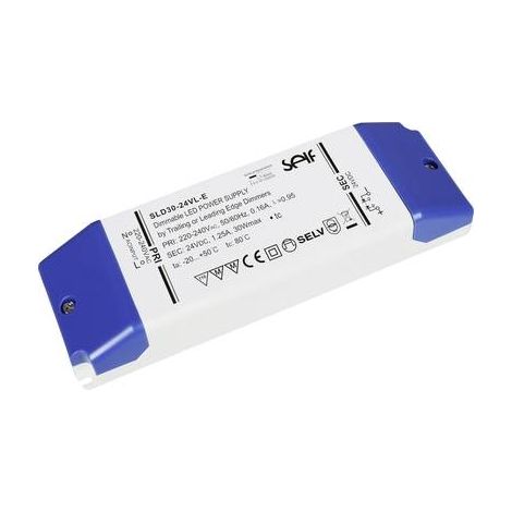 Self Electronics SLD30-24VL-E Transformador LED gris 30W
