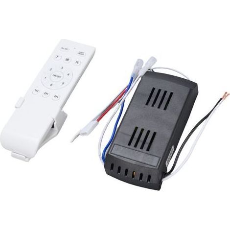 Kit de télécommande universelle pour ventilateurs de plafond Asixx, minuterie à 6 segments, compatible avec les ventilateurs de plafond à courant continu. (1/5)