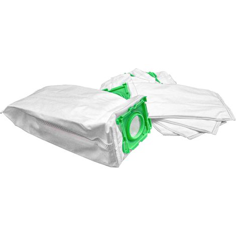 vhbw 5x sacchetto compatibile con Sebo Airbelt K1, K1 ECO 1200, K1 ECO 700, K1 Family aspirapolvere - in microfibra, 29cm x 14cm, bianco