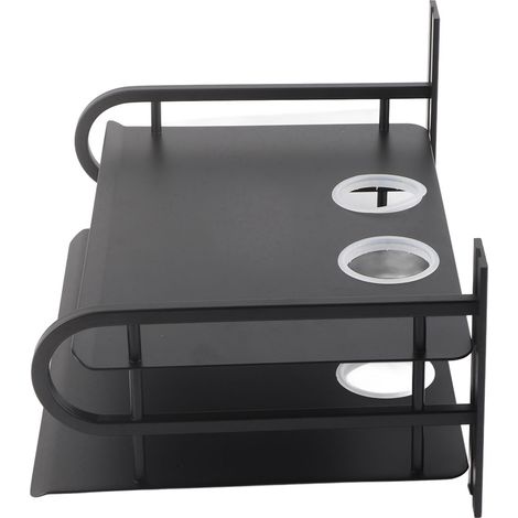 Doppelstöckiges, schwebendes Wandregal für Fernseher, Router, DVD-Box – Kabel- und Geräteaufbewahrungsregal (1/5)