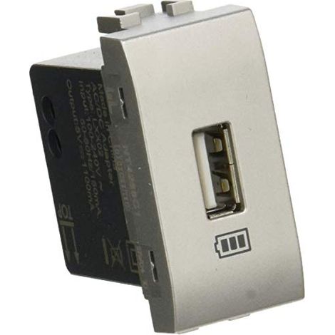 Bticino livinglight caricatore usb 1,1a colore tech nt4285c1 (1/2)