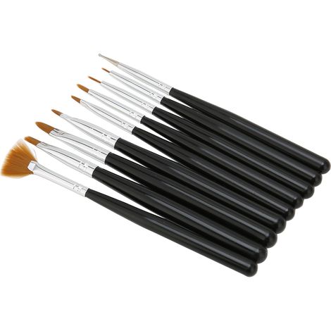 Set de 9 pinceaux multifonction résistants à l'abrasion et à la chaleur, non toxiques, pour peinture - idéal pour bricolage et travaux créatifs. (1/5)