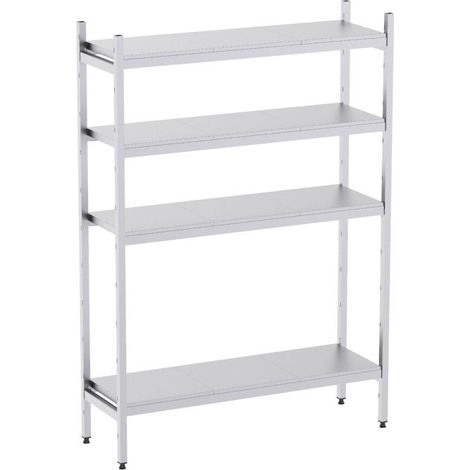Rayonnage en Acier Inoxydable Linéaires - 660 à 960 mm - 4 Niv - P500 - Distform