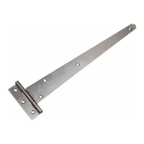 Lot de 3 charnières en T en acier BZP de 30,5 cm : support fiable pour porte/portail/abri de jardin (1/2)
