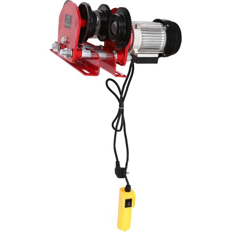 Chariot Électrique, Capacité de Charge de 1 Tonne, Compatibilité Ferroviaire Polyvalente, Rouge, 1 Ton (1/2)