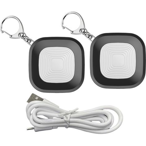 Porte-clés d'alarme de sécurité personnelle et équipement de course réfléchissant haute visibilité Ligne de charge USB 3 couleurs LED 130 dB Lumière stroboscopique forte pour femmes enfants marche vél (1/5)