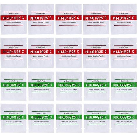 Solution tampon pour pH-mètre en poudre (lot de 20) - Pour pH-mètre de précision (1/5)