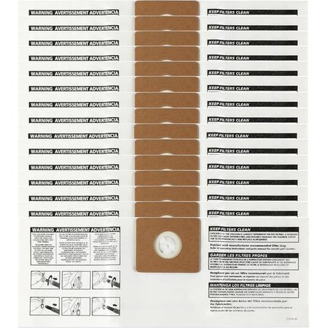 15 bolsas de filtro tipo A 90667 para aspiradora, compatibles con los accesorios para aspiradora Shop Vac 90667 (bolsas de papel para el polvo). (1/5)