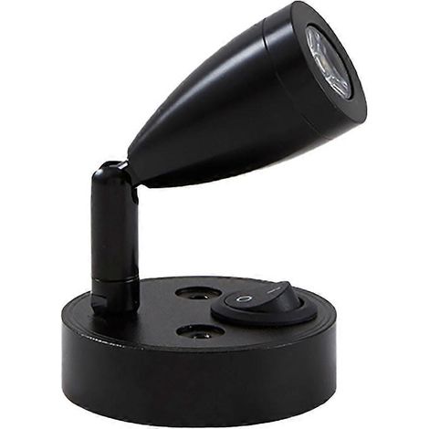 Applique murale LED en aluminium noir, compatible avec la lecture, avec fonction multifonctionnelle (1 pièce). (1/5)