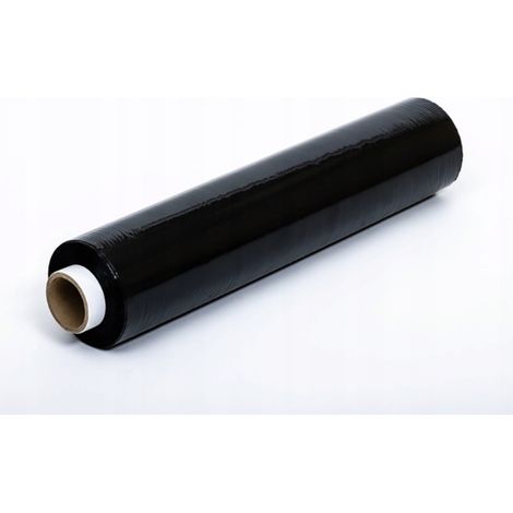 Lámina de PE Rafael negra de 50 cm y 23 μm, 1,15 kg para embalaje, 1,5 kg en rollo ancho (1/2)
