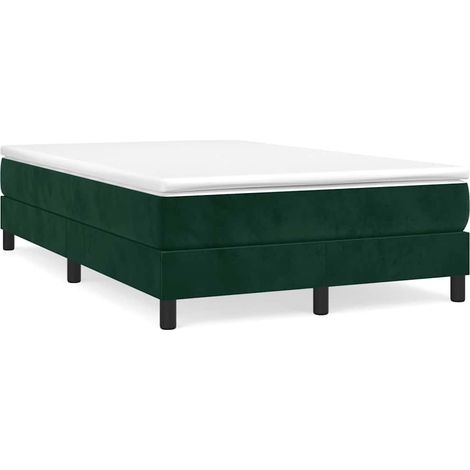 Maison Exclusive - Struttura Letto a Rete a Molle Verde Scuro 120x200 cm in Velluto (1/5)