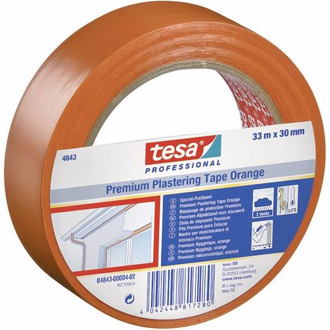 tesa®, nastro per intonaco 4843 invernale (L x P) 33 m x 50 mm arancione PVC 4843-00-02 contenuto: 1 rotolo (1/2)