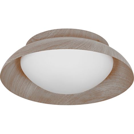 OSRAM Plafonnier ORBIS MADRID 305mm, couleur bois, culot 2xE27, peut être équipé d'une ampoule connectée, haute qualité, design moderne, boîtier en métal, pour utilisation en intérieur, rond, IP20 (1/4)