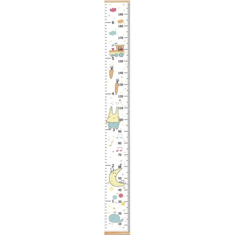 Mètre ruban mural pour enfants - Mesure de la taille - Toise décorative à suspendre avec motif mignon - Toise pour enfants - Tableau de croissance B (1/5)