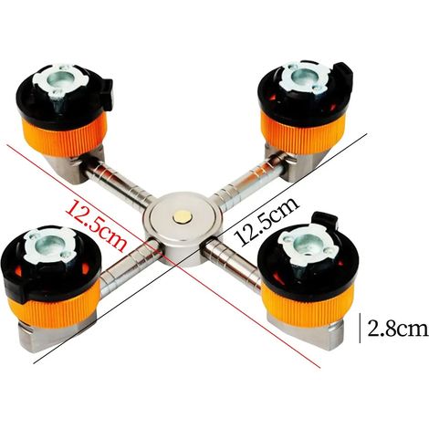 Adaptateur de brûleur pour réchaud, outil pour bouteille de gaz, idéal pour le camping, les pique-niques et les réchauds portables. (1/4)