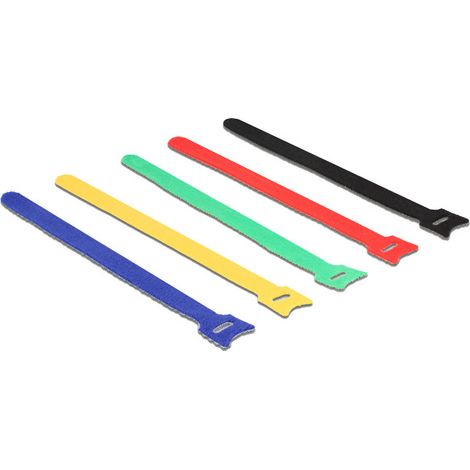 DeLOCK Kabelbinder 240mm 10Stk. farbig Klett (18636) (1/2)