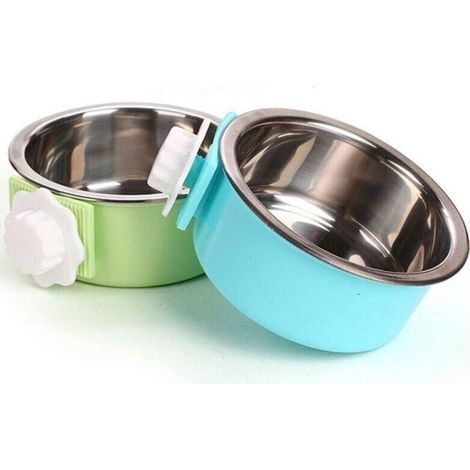 Gamelle Amovible en Acier Inoxydable pour Chiens, Chats, Lapins et Oiseaux – Bol Suspendu pour Cage ou Intérieur – Résistant et Facile à Nettoyer (1/4)