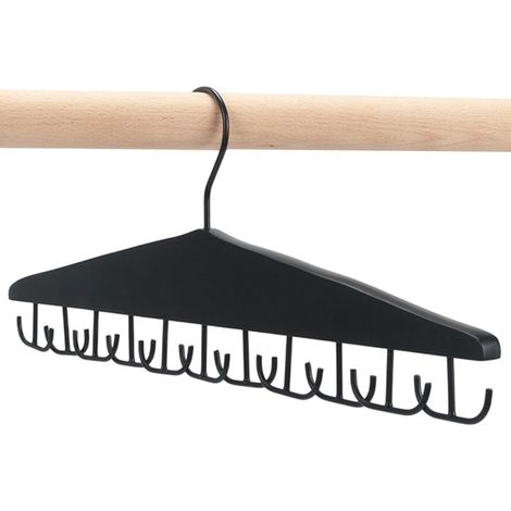 Porte-Cravates en Bois Range-Cravates en Bois À 22 Crochets Antidérapants Porte-Ceintures Gain de Place pour Écharpes, Chapeaux, Débardeurs, Camisoles, Chaussettes, Gants, Hommes, Femmes (1/5)