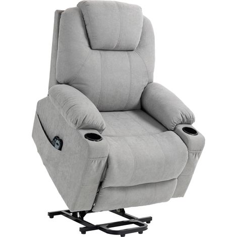 HOMCOM Fernsehsessel Aufstehhilfe elektrisch Relaxsessel Liegefunktion Heizfunktion 1 Motor Massagefunktion (1/5)