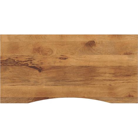 Desk Top with Curve 140x50x2.5 cm Solid Wood Rough Mango vidaXL