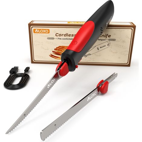Couteau à Pain Électrique – Acier Inox 420, Rechargeable – Pour Gâteaux, Poisson, Viande (1/5)