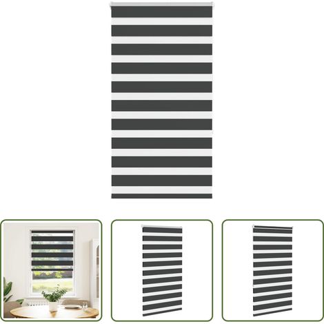 vidaXL Sonnenschutz -  Doppelrollo Schwarz 70x150 cm Stoffbreite 65,9 cm Polyester (1/5)