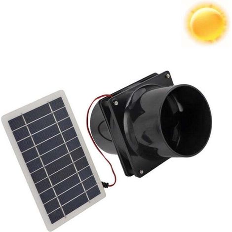 [JAMAIS UTILISÉ]10w ventilateur d'extraction solaire extracteur d'air ventilateur ventilateur alimenté par panneau solaire pour maison d'animaux domestiques, poulailler, camping-car, serre,