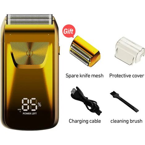 Tondeuse electrique homme avec ecran LED LCD rasoir rechargeable pour barbe et cheveux soins de precision