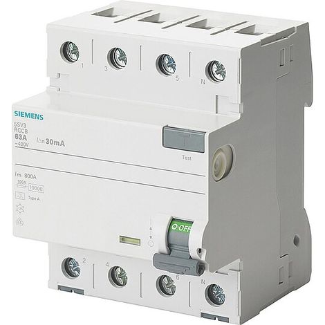 FI-Schutzschalter Siemens, 4-polig, Typ A, 40A, 300 mA, 5SV3644-6