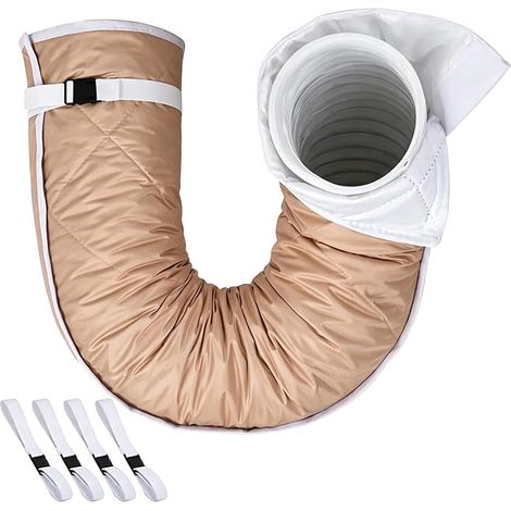 Manchon d'isolation de tuyau AC portable – Caloduc réglable, outil de couverture d'aération, garage extérieur pour camping-car, matériau polymère durable Accessoire parfait pour un flux d'air facil (1/5)