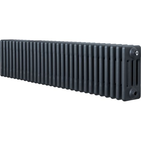 Radiatore Tradizionale 4 Colonne Orizzontale Antracite 300 x 1370 mm