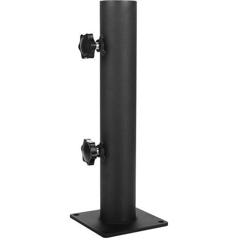 Pied de parasol en acier renforcé – Réglable pour mât de φ0,8' à 1,5' – Support robuste pour terrasse et balcon – Charge max 22,7 kg (1/5)