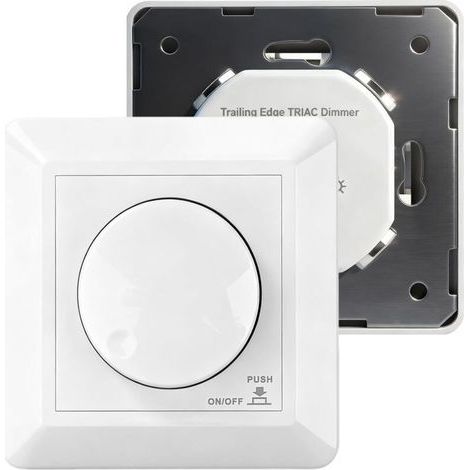 230V LED dimmer switch, 5-300W, rotary, recessed, dimmable, for monochrome LED lamps and incandescent halogen lamps BQ-TTDIM (1/5)