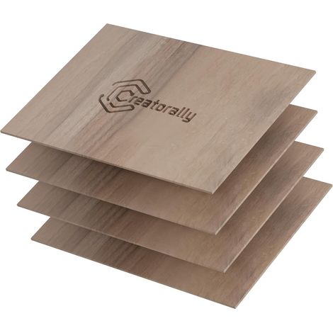 A4 Contreplaqué 3mm, Planche Bois Noyer Noir pour Gravure Laser 4 Pièces, Feuille Contre Plaqué pour Découpe CNC Peinture Bricolage Modèles (1/5)