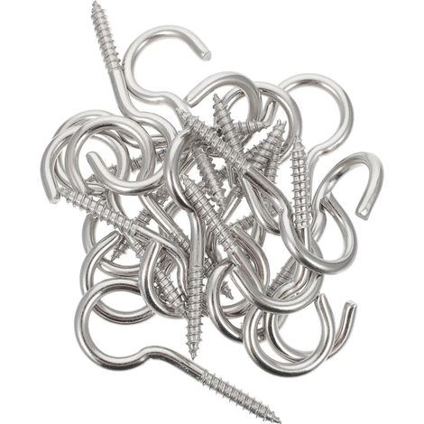 20 crochets plafond - inox - pour rangement et décoration (1/5)
