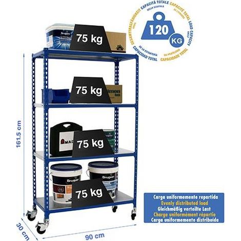 Simonrack SIMONCLICK MOBILE scaffale metallico blu/galvanizzato