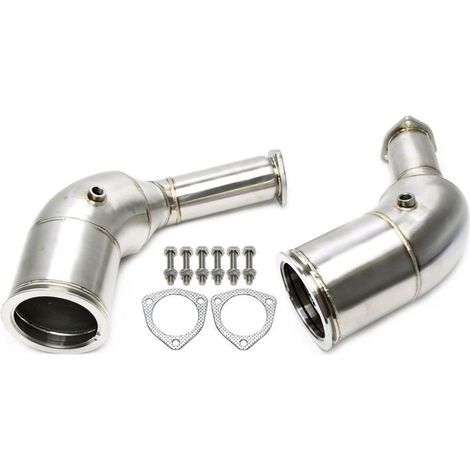 Downpipe Echappement Inox Audi RS6 Avant C8 Hybrid Quattro de 2019 a 2021 - 600cv - Avec Cata-41137475 (1/2)