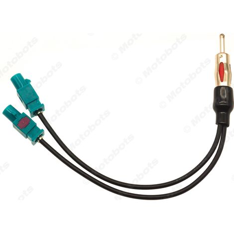 Compatible with Ford, BMW, and Volkswagen 2FAKRA-DIN antenna connection cable and radio antenna adapter cable (1/4)