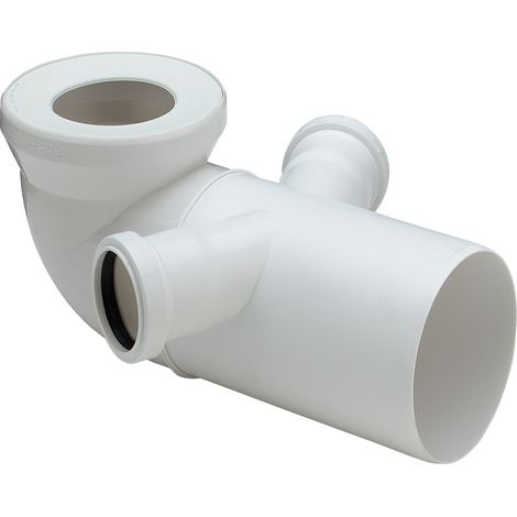 Coude de raccordement WC à 90 degrés 3811,3 pouces 50 mm plastique blanc
