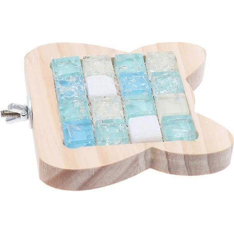 Plateforme de saut en bois créative pour hamsters avec tapis rafraîchissants - Plateforme de saut à pédales pour petits animaux, idéale pour divertir les hamsters (1/4)