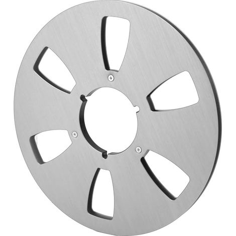 Bobine réceptrice vide 1/4 10,5 pouces, 6 trous, alliage d'aluminium, ouverture universelle, pièce de machine, bobine réceptrice de bande sonore, argent (1/5)