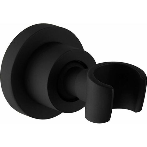 Black Stainless Steel Shower Holder - Wall Mounted, 360° Rotating, for Handheld Shower Head (1/4)