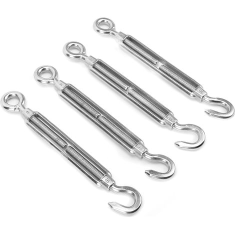 Ridoir à Corps Fermé en Acier Inoxydable M10 pour Bateau, 4 Pièces avec Chapes (1/5)