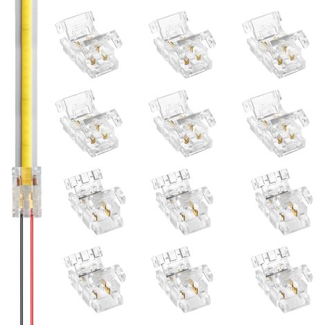 Connecteur Ruban LED Câble Vers Plaque 2 Broches 8mm 12PCS (1/5)
