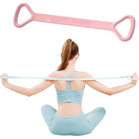 Bandas de resistencia - Estiradores de hombros/espalda/brazos/piernas - Yoga/Pilates/Fitness - Rosa (1/3)