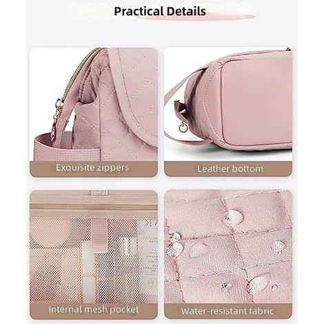 Grande trousse de toilette voyage avec crochet, étui rangement cosmétique pour femmes suspendue (1/5)